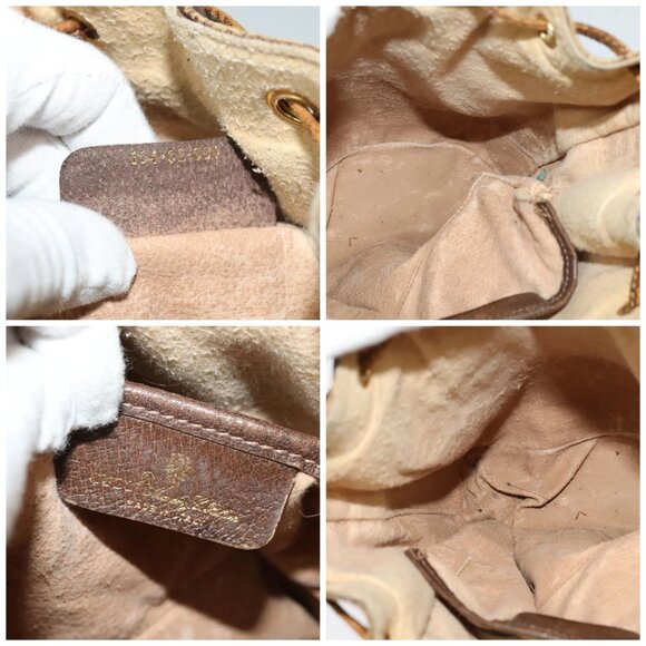 GUCCI GG Supreme Web Sherry Line Bag PVC Beige Gold - Picture 15 of 16